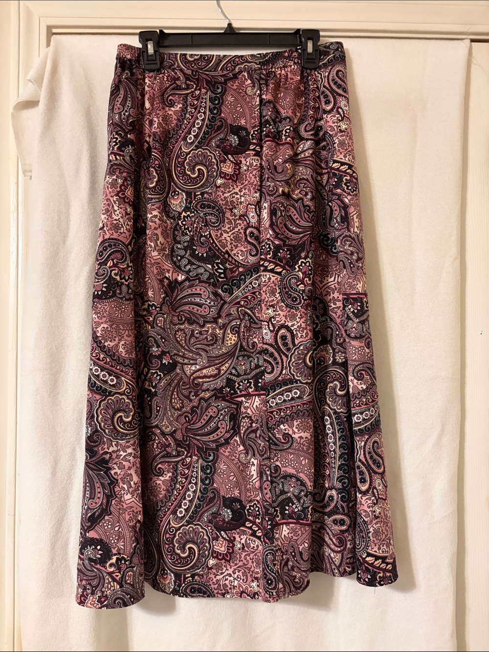 Elementz Pink Paisley A-Line Midi Skirt